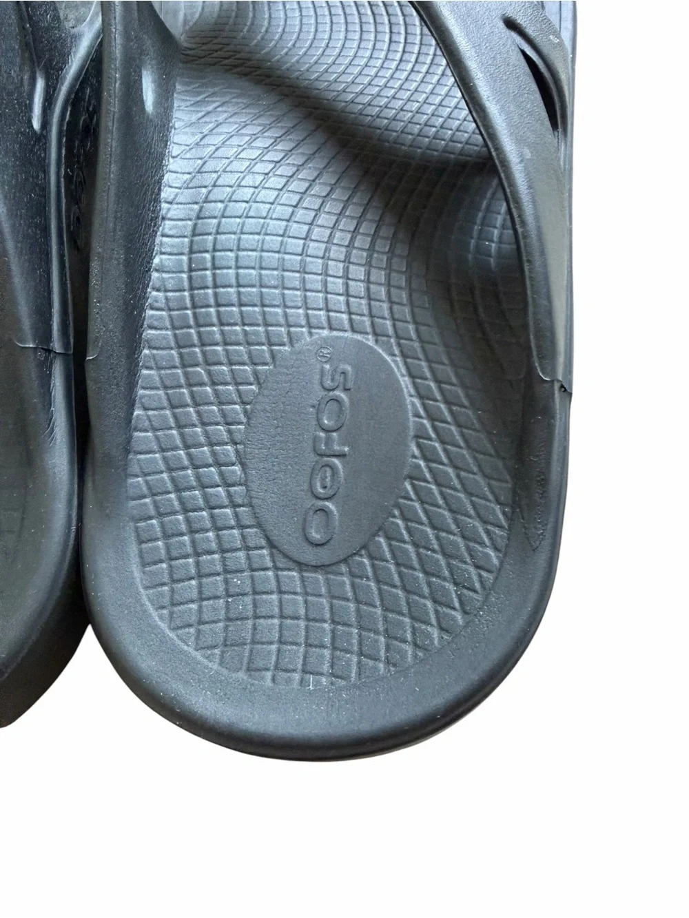 OOFOS OORiginal Recovery Sandals M8 W10 Black Flipflop Lightweight Cushion